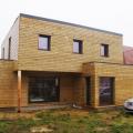 Maison toit plat en ossature bois