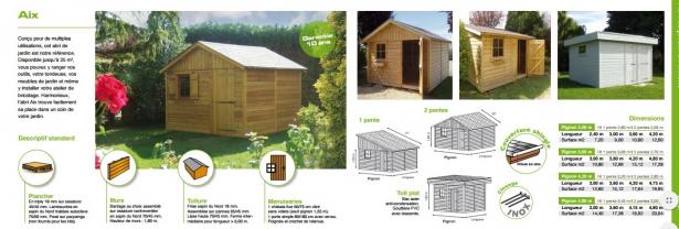Aix abri de jardin en ossature bois