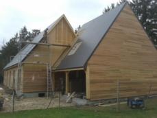 Construction maison en bois ossature bois bardage reed cedar eure et loir