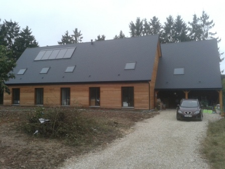 Fin du chantier de cette maison en ossature bois dans l'Eure et loir Fin du chantier de cette maison en ossature bois dans l'Eure et loir