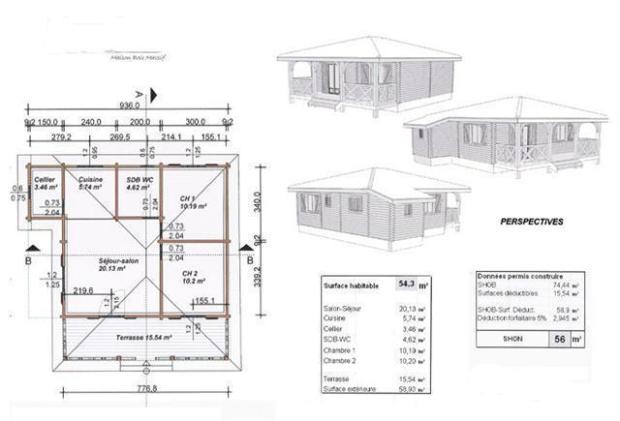 Maison bois plan epicea