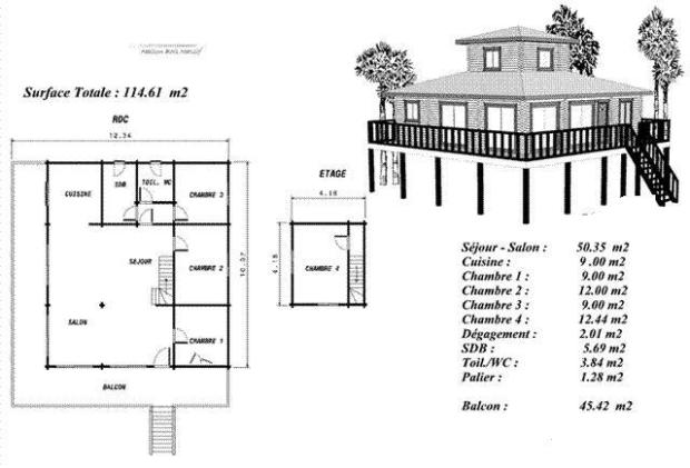 Maison en bois teck