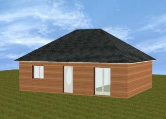 Pavillon en bois plain pied 2 chambres