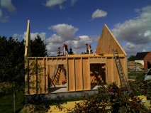 Photo de construction d une maison bois