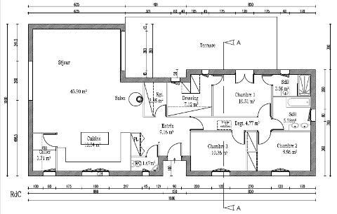 Plan interieur habitation evreux