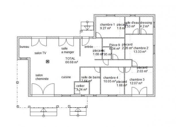 Plan interieur habitation modele velda