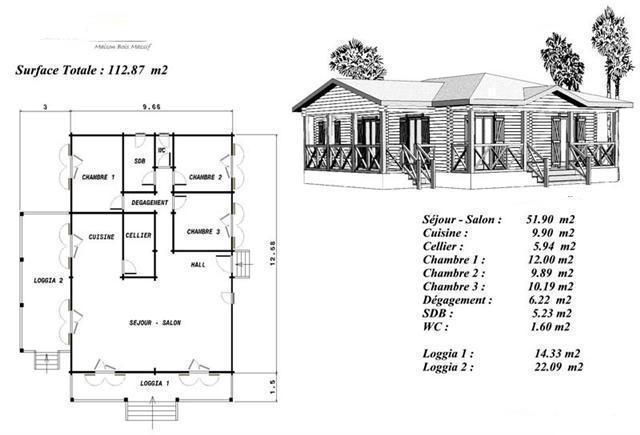 Plan maison en bois hetre