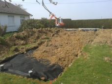 Terrassement du drainage assainissement de maison