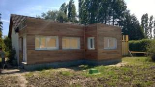 Vue de l ensemble des travaux pour agrandir la maison