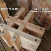 Double madrier pour construction maison bois massif chalet 1