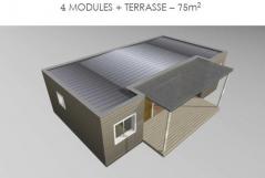 Haiti 4 modules ossature bois terrasse