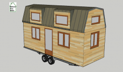 Plan en 3D de la Tiny house modèle Lola