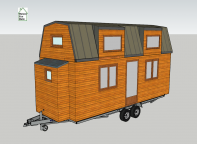 Plans et vues en 3D de maisonnette ou tiny house