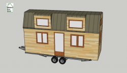 Tiny house plan en 3D du modèle Lola