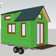 Tyni house modele etudiant en 3d couleur vert